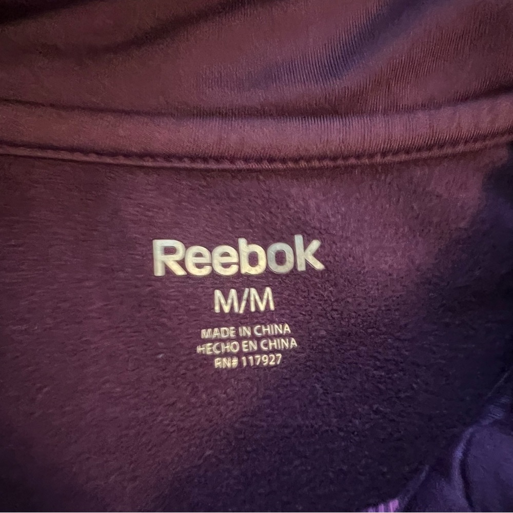 Reebok Pullover Workout Half-Zip Long Sleeve Top … - image 3